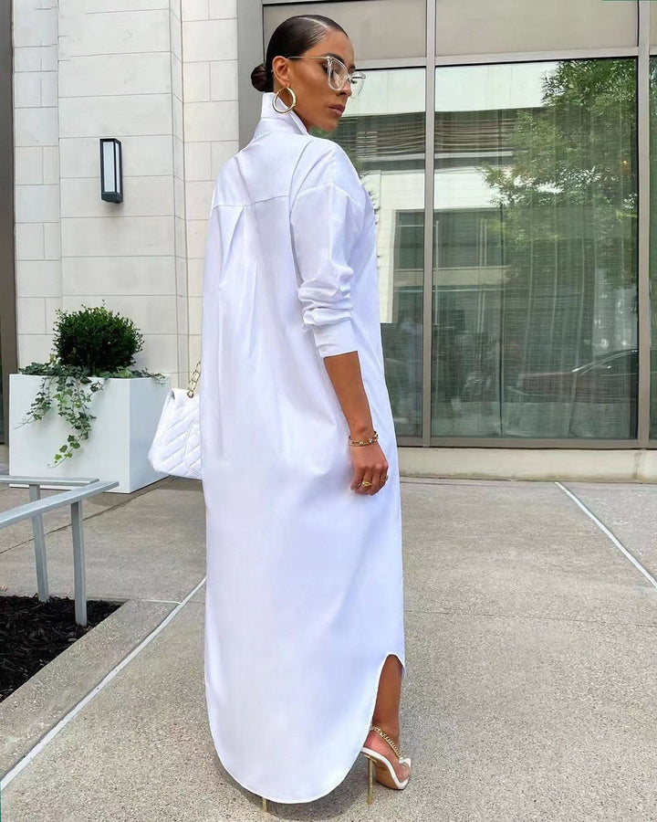 Comfortable women's t-shirt maxi dress, long and stylish for effortless everyday wear. Great for spring/summer.