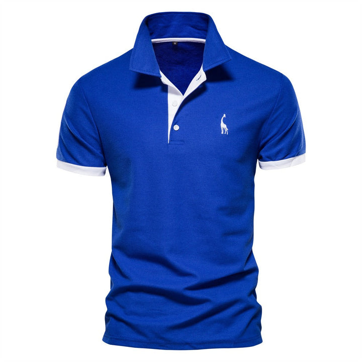 Franklin men's stylish striped polo shirt, a comfortable classic wardrobe essential. Effortless men's fashion top.