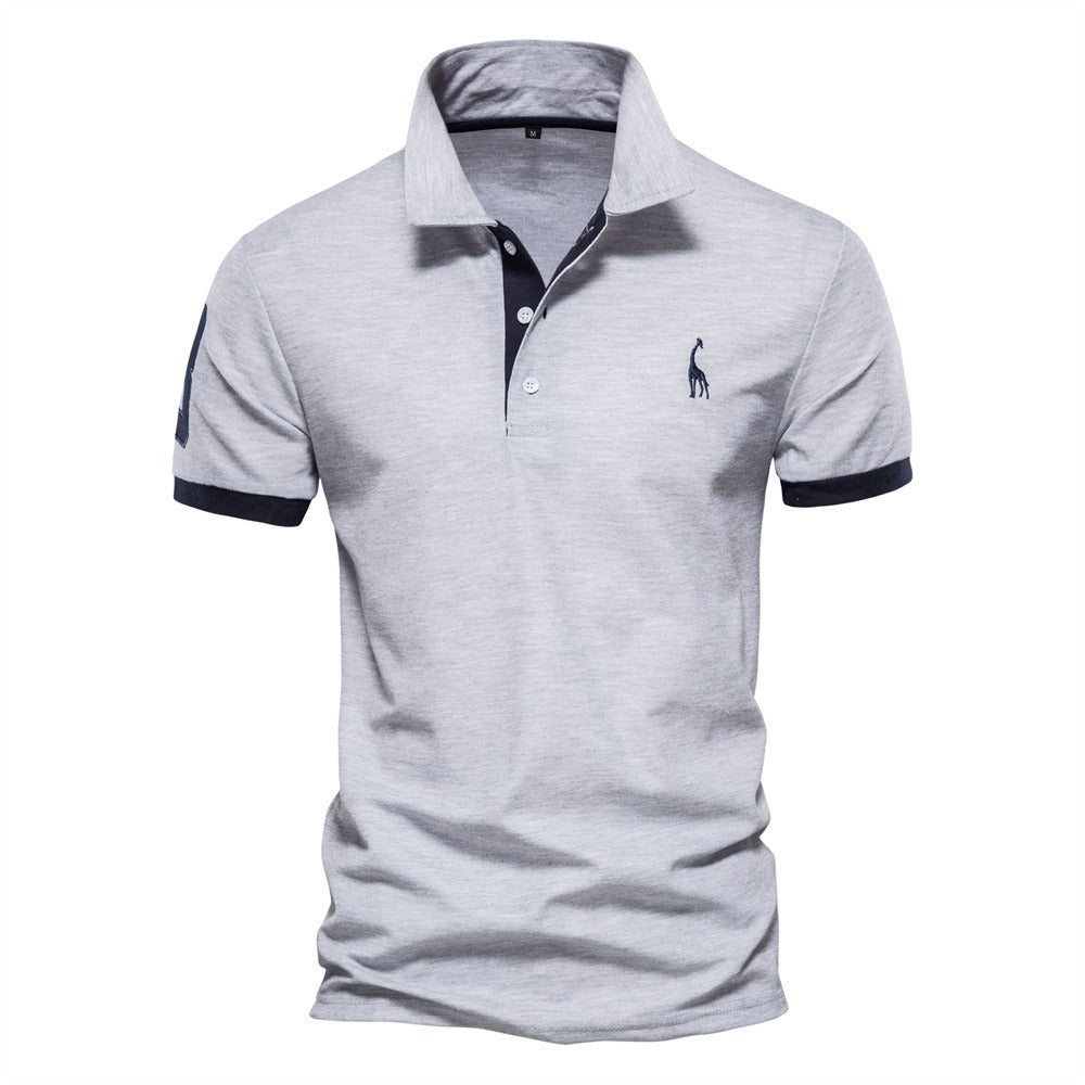 Men's classic striped polo shirt offering effortless style & comfort. Stylish short sleeve top for smart casual wear.