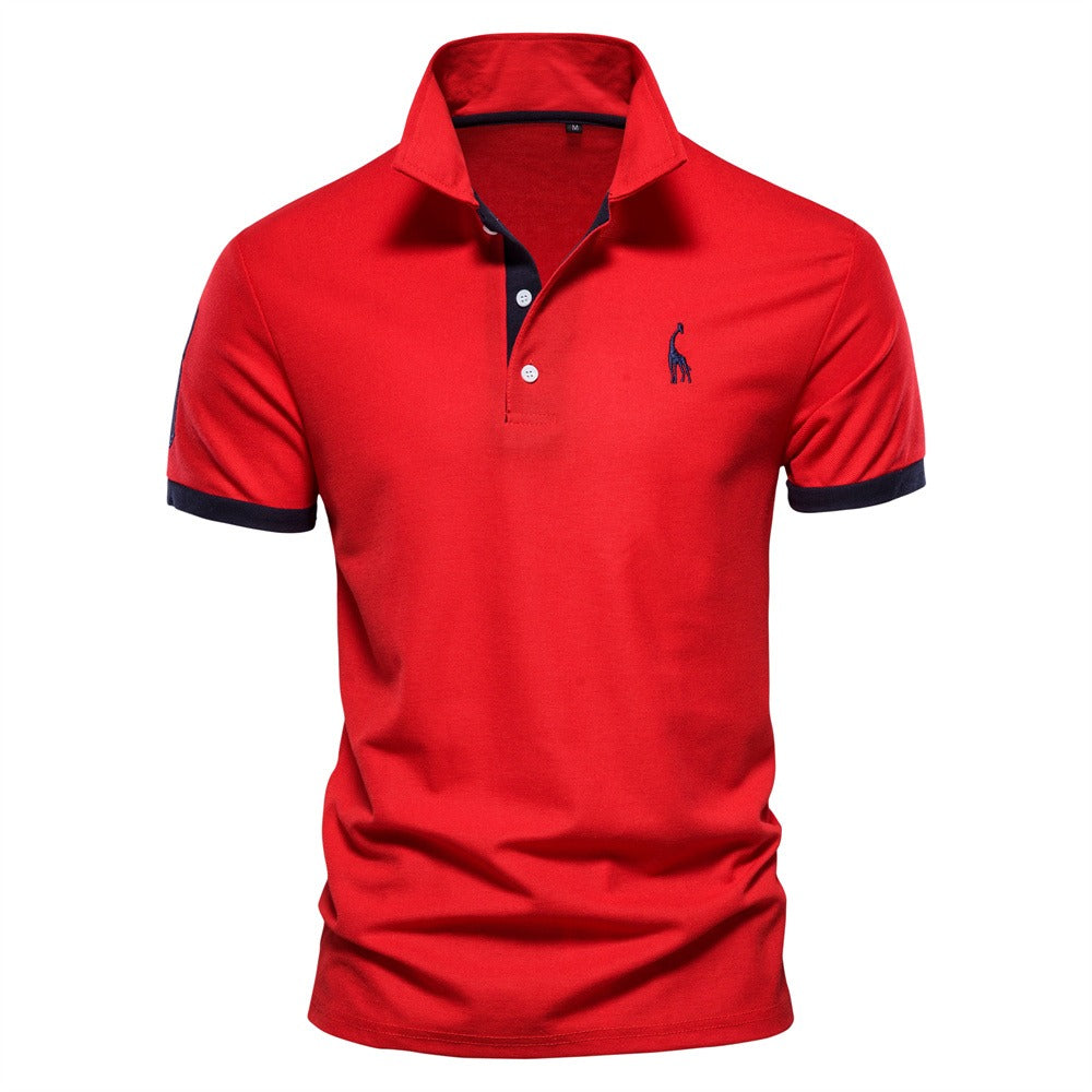 Stylish striped men's polo shirt, a comfortable and classic short sleeve top. Perfect for casual men's fashion & summer.
