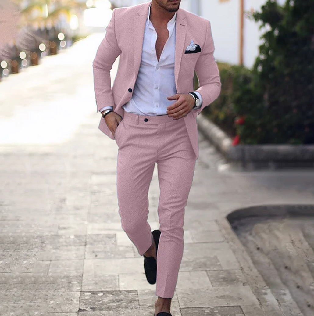 Contemporary Men's Fashion Suit (Lucas) for a sophisticated business casual style, perfect for versatile office attire.