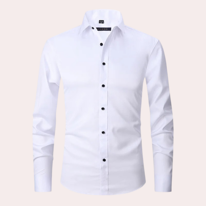 Men's long sleeve performance stretch shirt, breathable and wrinkle-free, delivering ultimate style & comfort.
