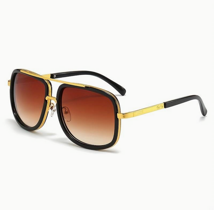Brown elegant unisex sunglasses, providing fashion-forward eye protection with a stylish finish.