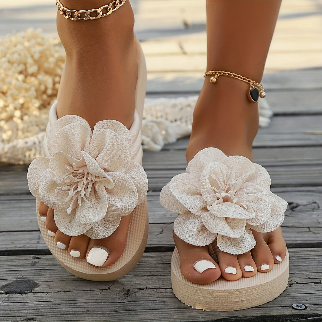 Soft & comfortable floral summer slippers for women, perfect for casual days.