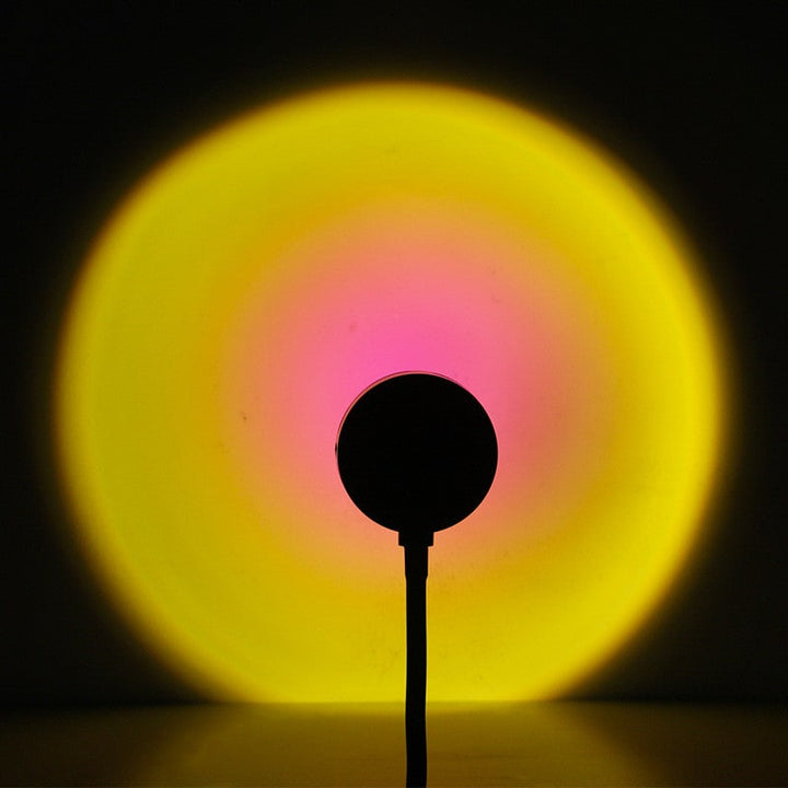 Unisex adjustable sunset lamp, an LED projector light for serene and romantic settings.