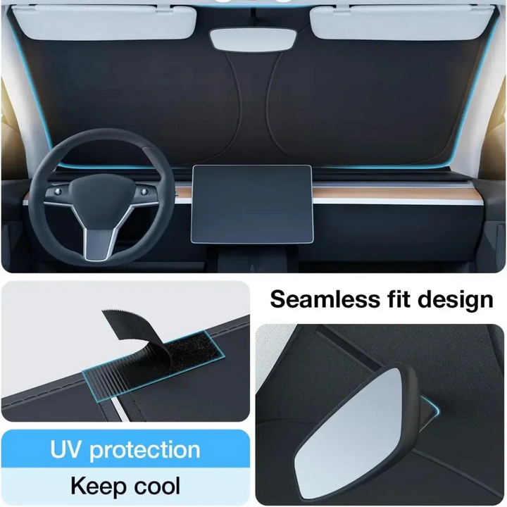 Essential auto accessory: universal sunshade for car windshields. Maximizes UV protection & interior comfort.