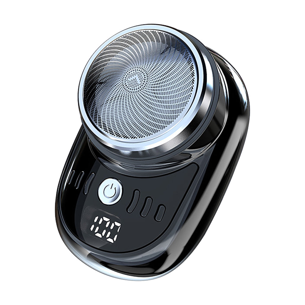 Waterproof cordless electric razor for men. Rechargeable rotary shaver ensures a smooth, close face shave.