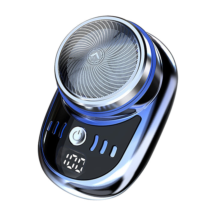 Rechargeable men's electric rotary shaver for smooth grooming. Cordless and waterproof for easy face shaving.
