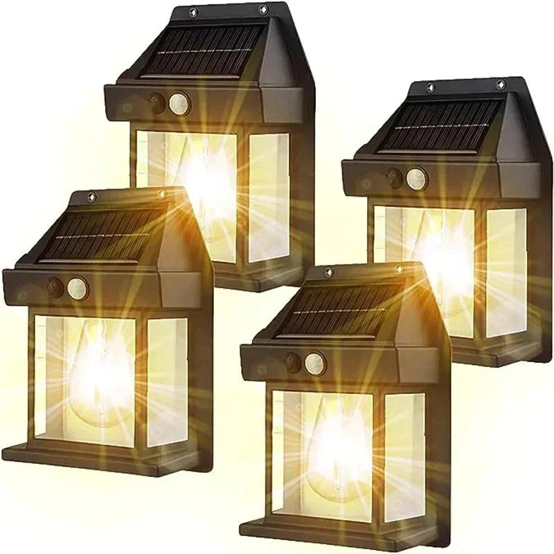 Landscape solar wall lamp, durable & weather-resistant. Eco-friendly LED outdoor lighting for gardens.