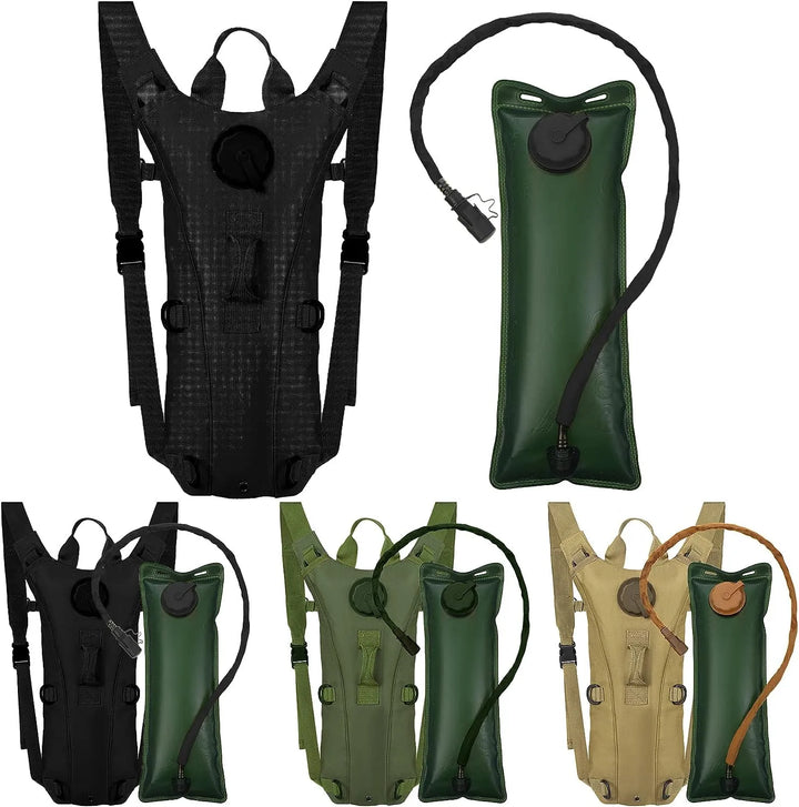 Adventure essential: unisex tactical hydration pack with a large 3-liter bladder for camping.