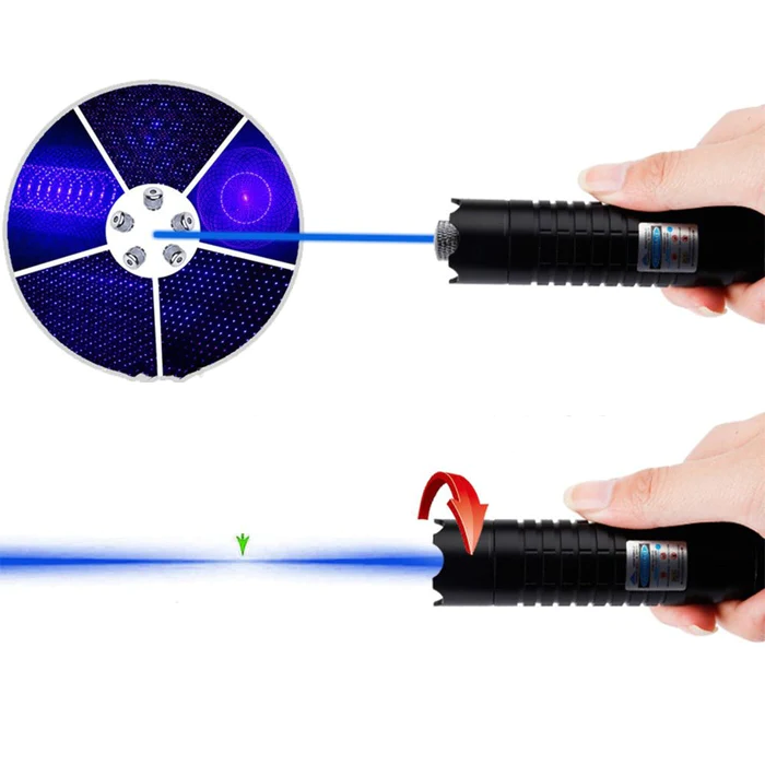Survival tactical laser torch, ideal fire starter, emergency light & signaling tool for outdoor use.