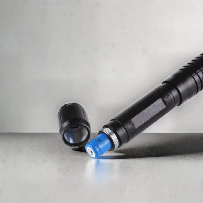High-power tactical laser torch for long-range signaling, outdoor survival, camping & emergencies.