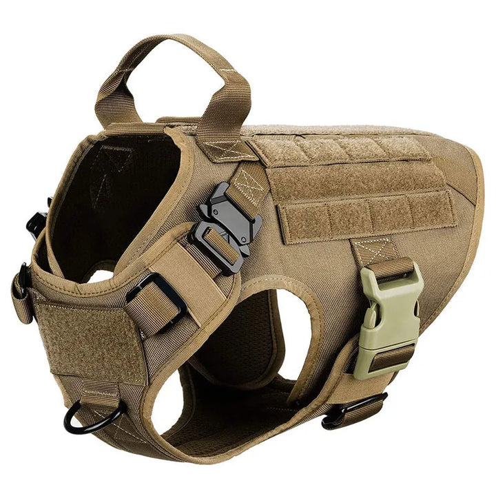 Unisex tactical no-pull dog harness for effective training and outdoor adventures. Durable & comfortable canine vest.