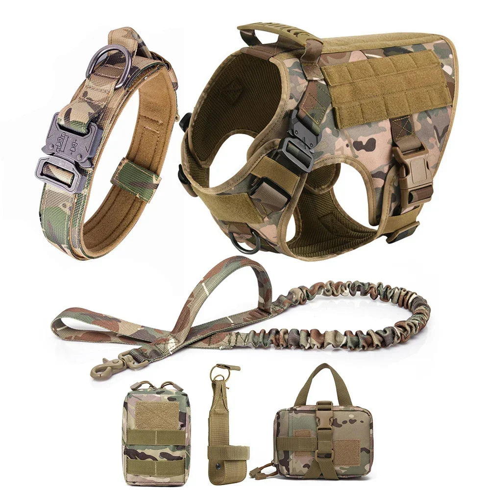 Unisex heavy-duty service dog harness, no-pull feature for effective control during training and walks.