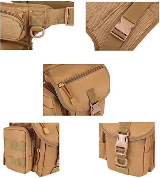 Outdoor men's drop leg bag, durable & water-resistant, great for travel, camping & hiking gear.