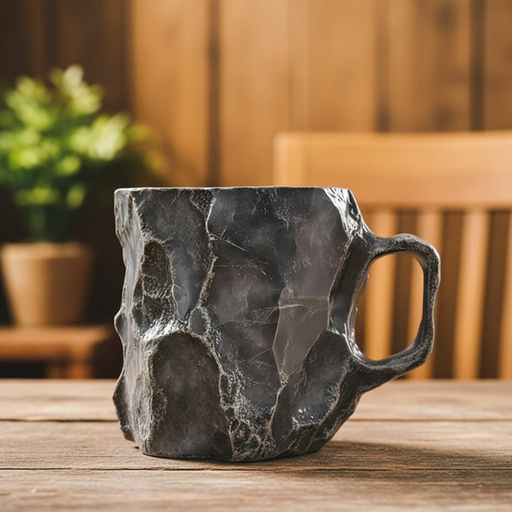 Durable heat-resistant coffee mug with sparkling crystal design. Ideal for daily tea, unique resin drinkware.
