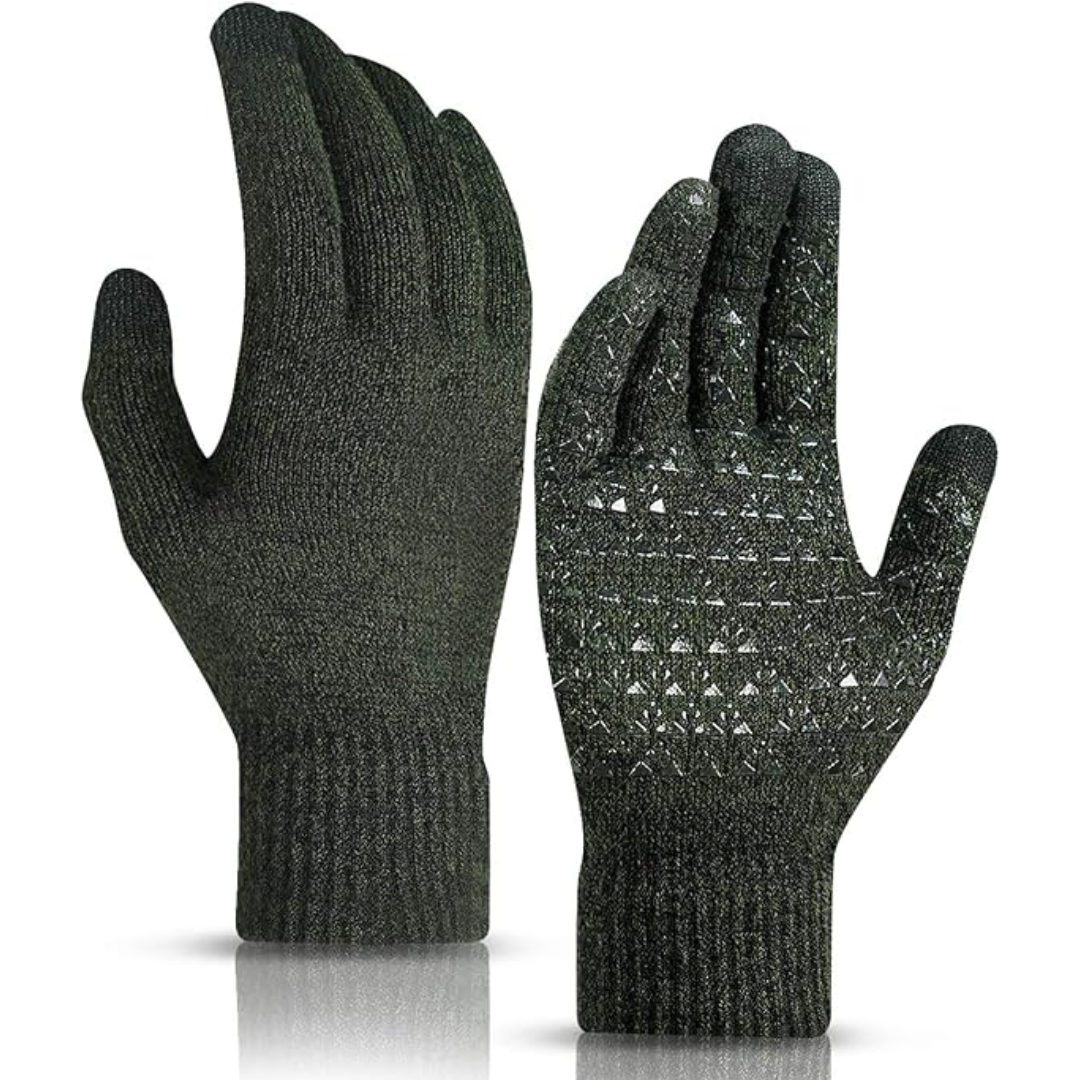 Durable Thermal Winter Gloves, unisex fit. Touchscreen compatible for outdoor use in freezing temperatures.