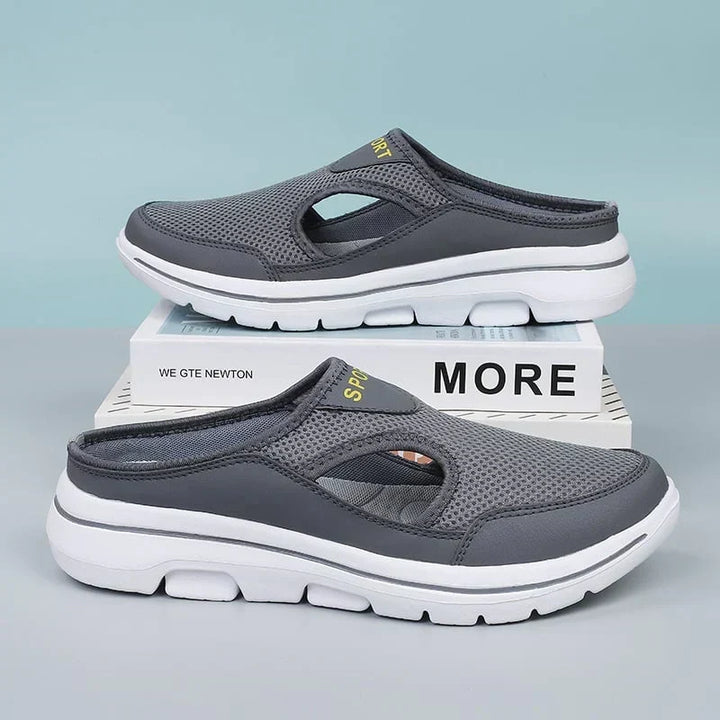 Breathable men's orthopedic walking shoes, ergonomic for all-day comfort & support.