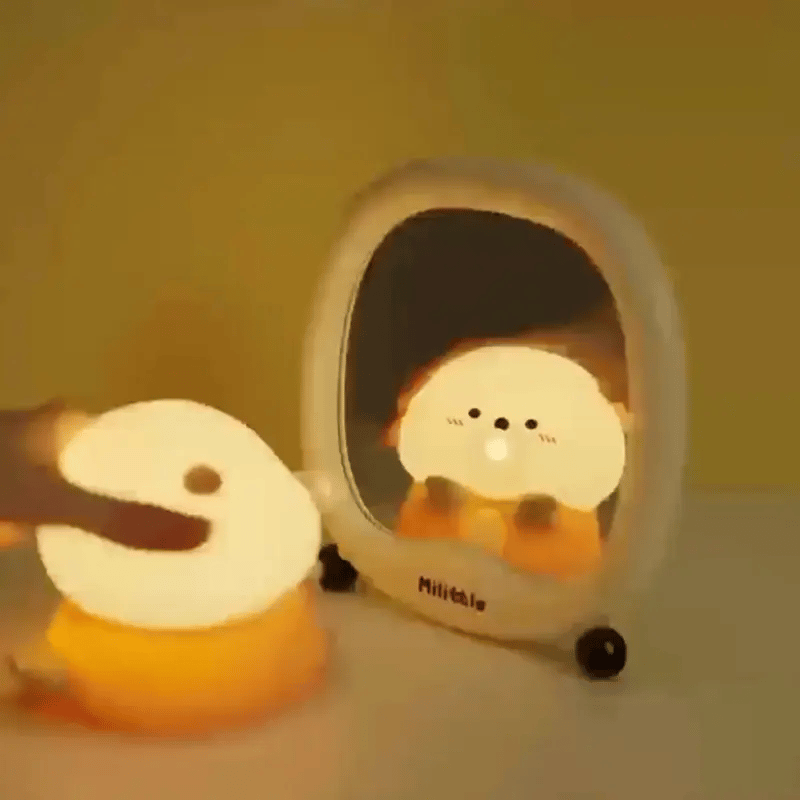 Charming animal night light, a cute addition to kids' rooms. Soft silicone, warm and gentle.