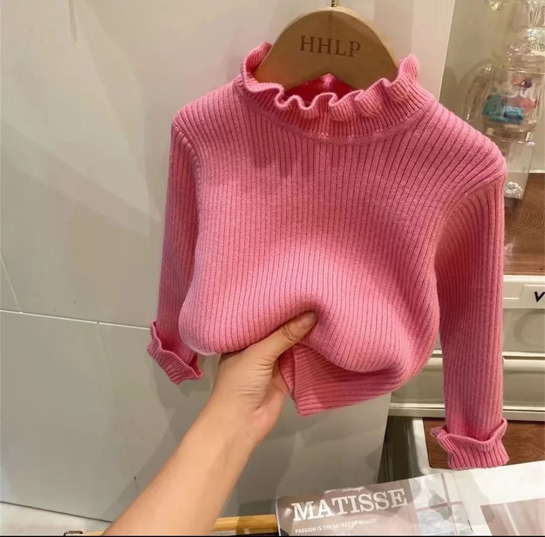 Versatile unisex toddler long sleeve sweater. Soft cotton children's top, great for fall & winter outfits.