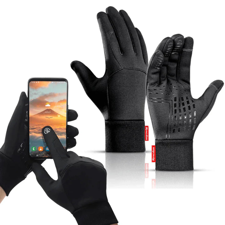 Unisex ThermaGuard touchscreen winter gloves for cold weather, waterproof & windproof, excellent grip.