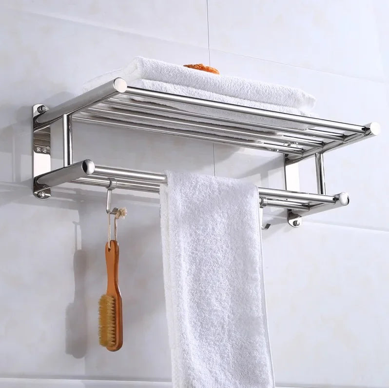 Durable wall-mounted towel holder for modern bathrooms, offering practical storage and stylish home organization.