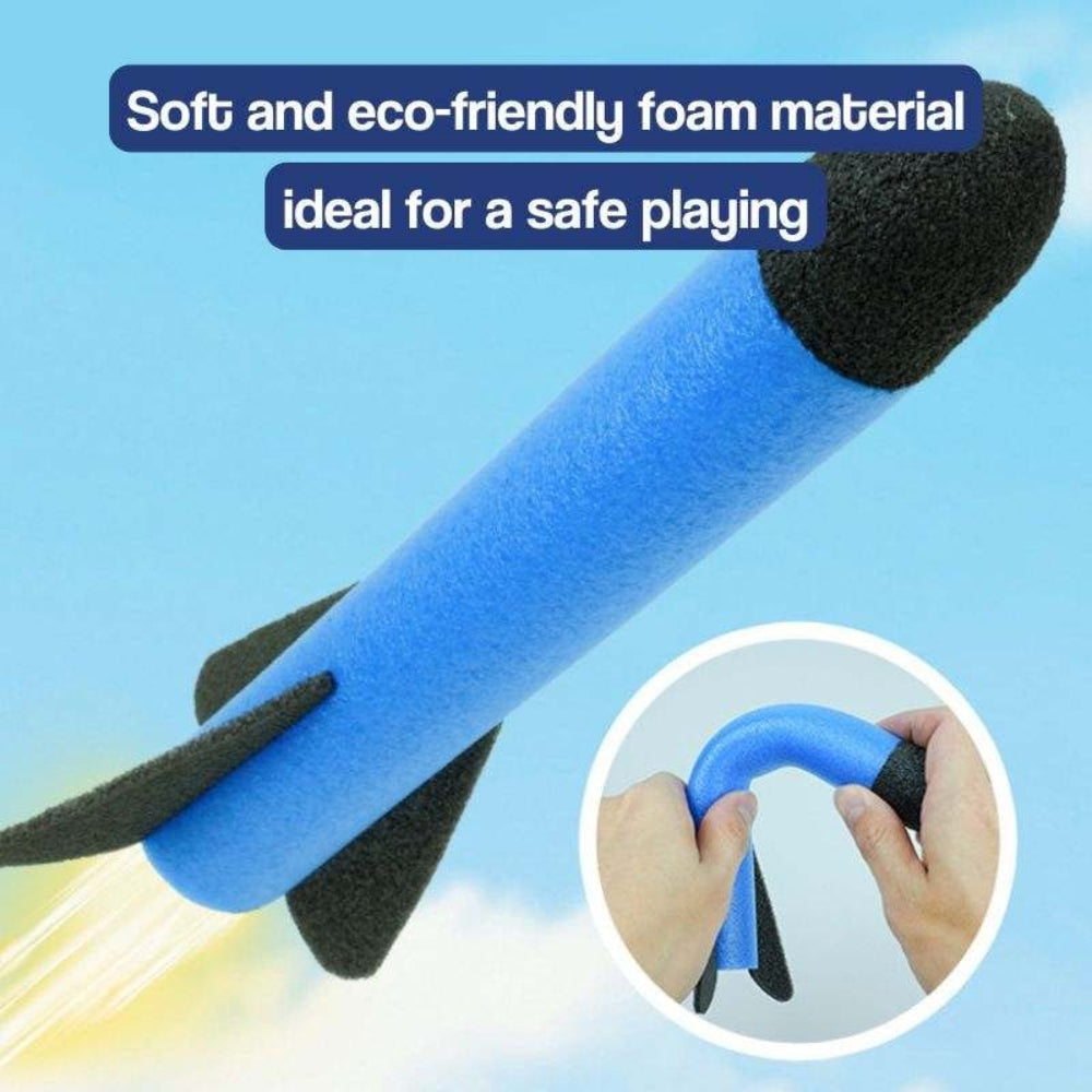 Active play dual stomp rocket launcher for kids, promoting outdoor fun & physical activity.