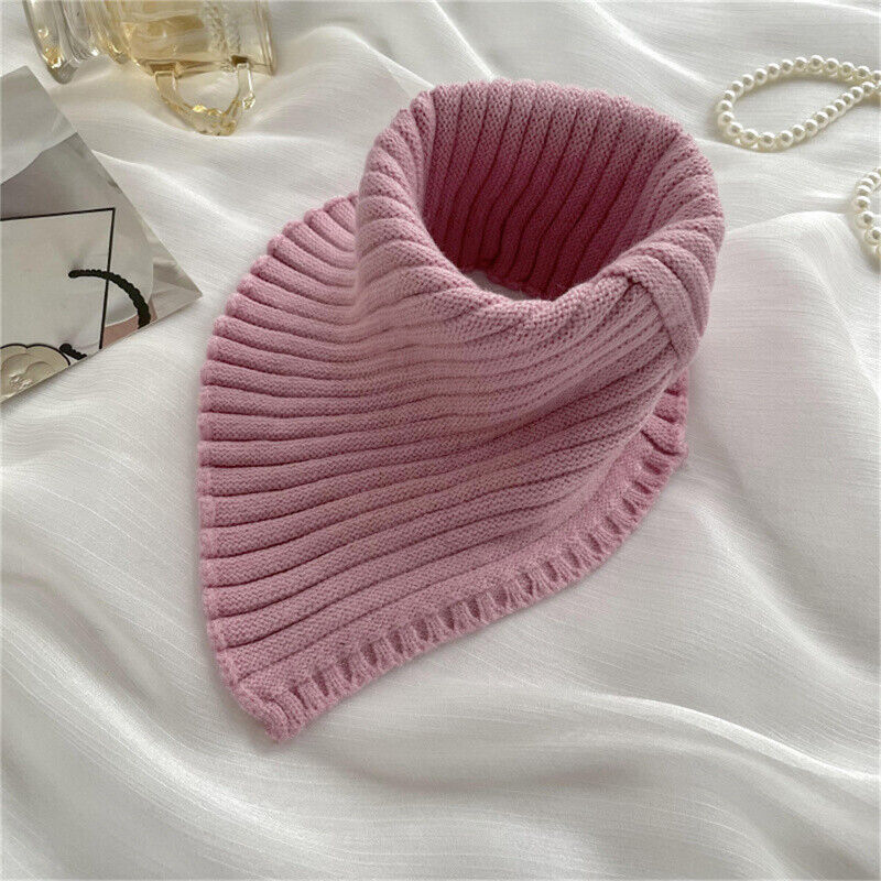Warm winter knit cowl scarf for women, ideal everyday neck protection and style.