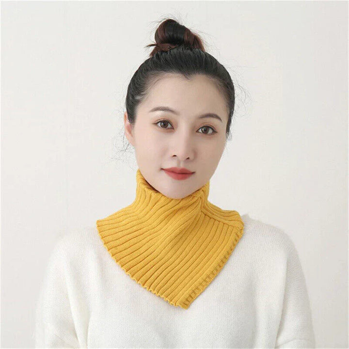 Trendy Aria women's knit cowl scarf, a soft and warm winter neck warmer.