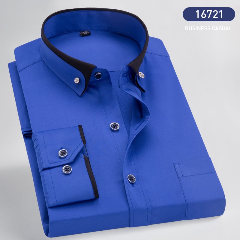 Stylish Victor men's long-sleeve collared shirt, a comfortable and elegant addition to any wardrobe.