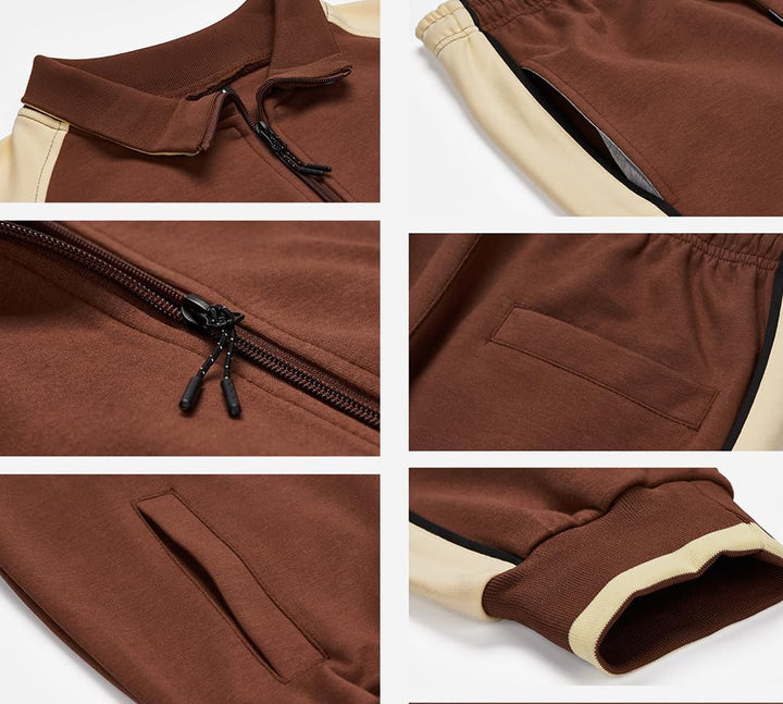 Men's casual loungewear tracksuit, stylish slim fit for home comfort.