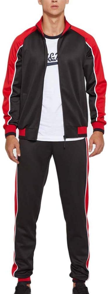 Versatile men's slim-fit tracksuit, ideal for all-day comfort & style.
