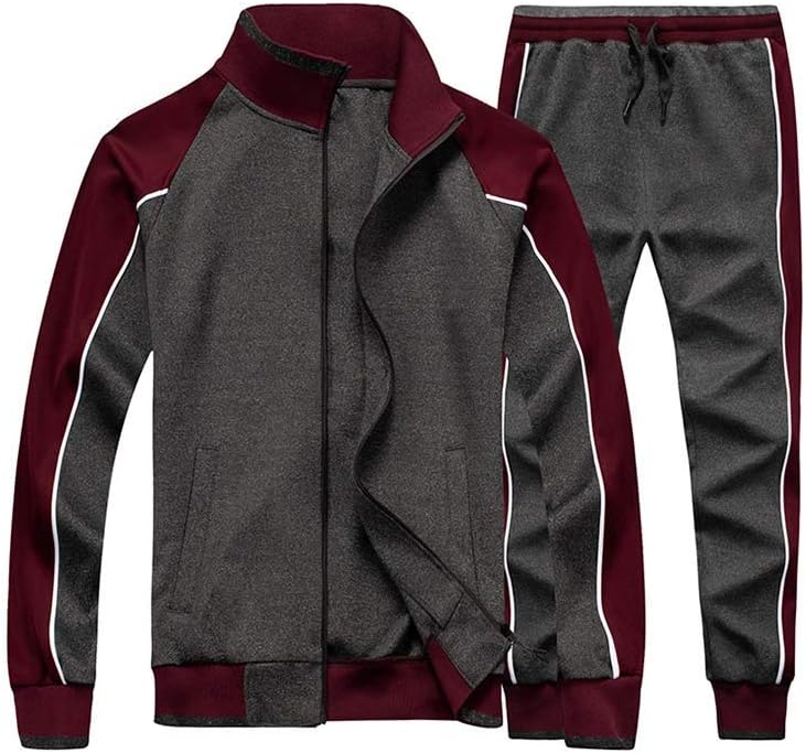 Jake men's fashion tracksuit, slim-fit jogger set for all seasons.
