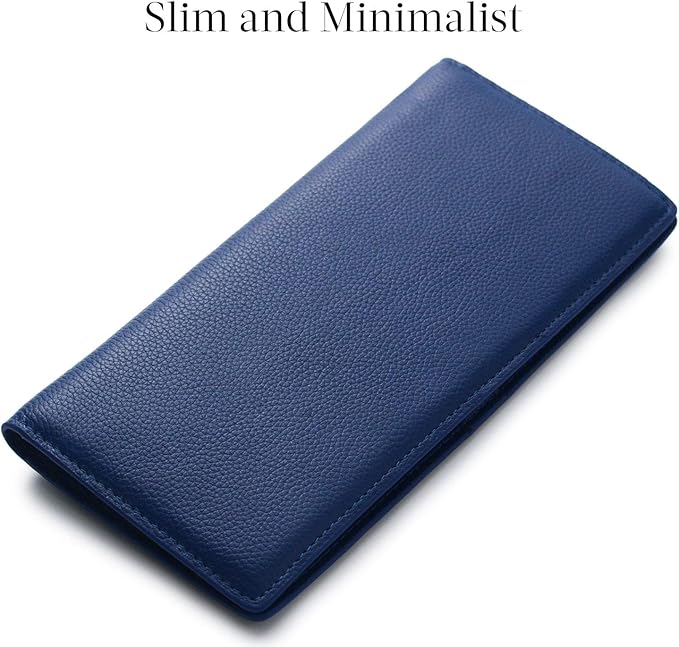 Compact bifold RFID blocking card wallet in genuine leather, perfect for everyday carry.