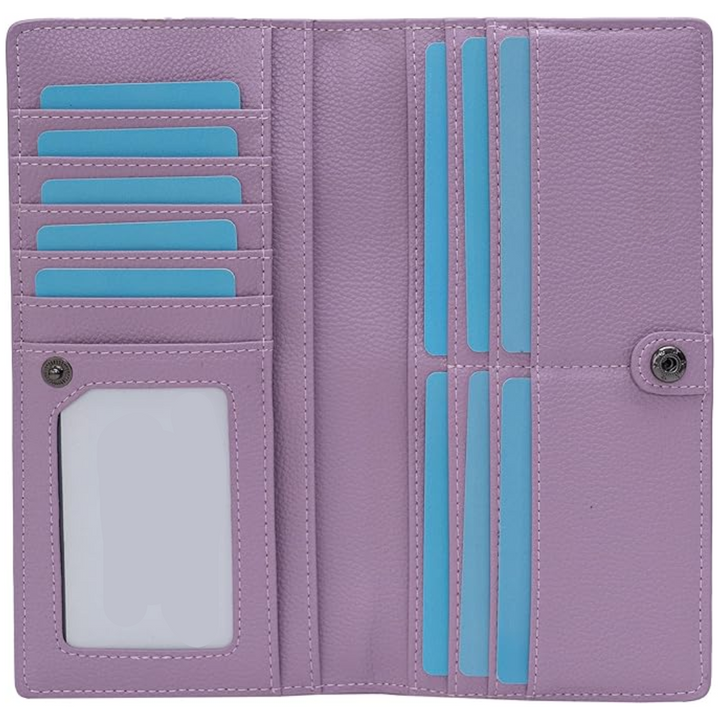 Elegant ultra-thin Renée leather wallet, RFID protected, ideal as a men's or women's card holder.