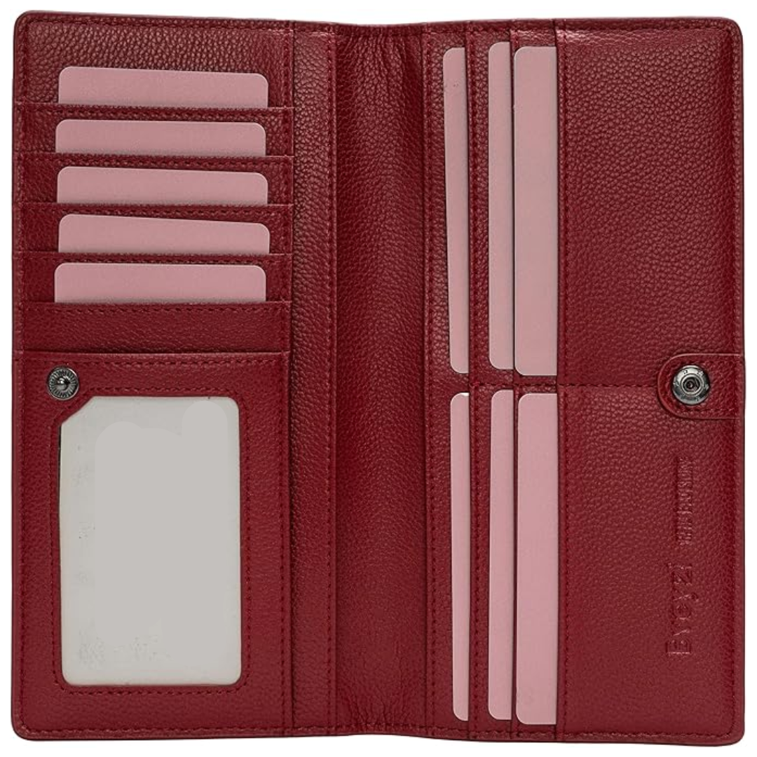 Secure everyday carry: RFID blocking ultra-thin leather wallet for multiple cards.