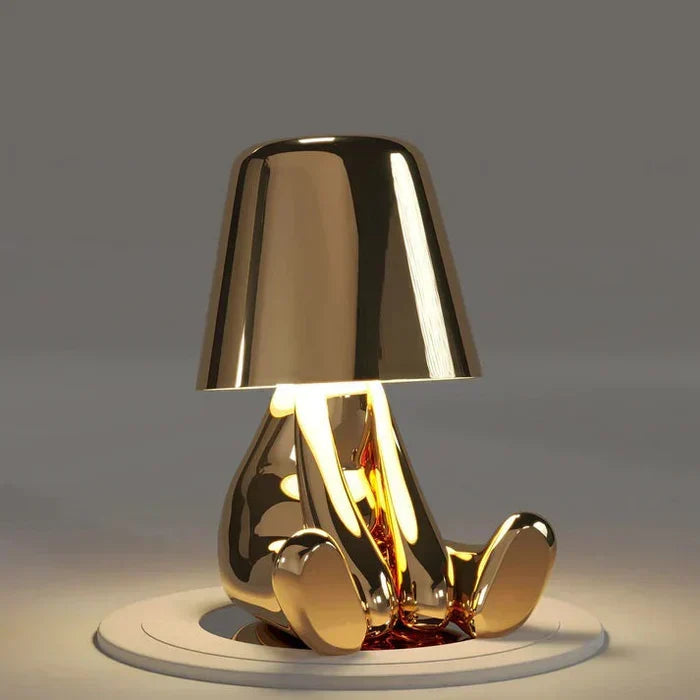 Dimmable LED table lamp, modern design, rechargeable, for cozy ambient lighting.