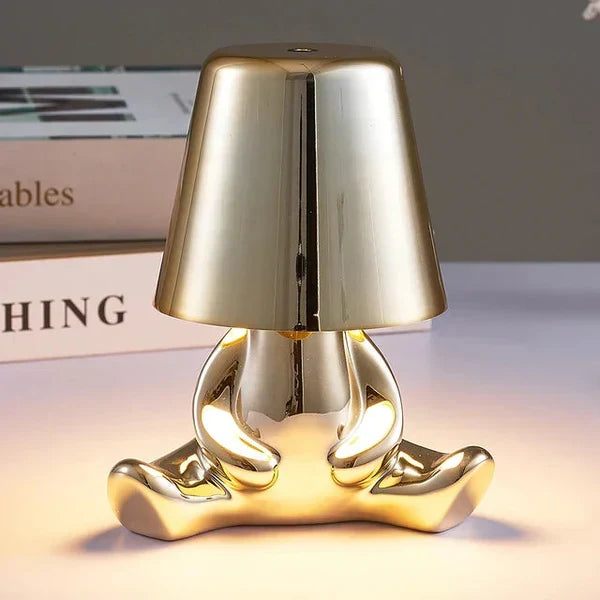 GlowCraft unique LED table lamp, rechargeable with dimmable atmospheric lighting.