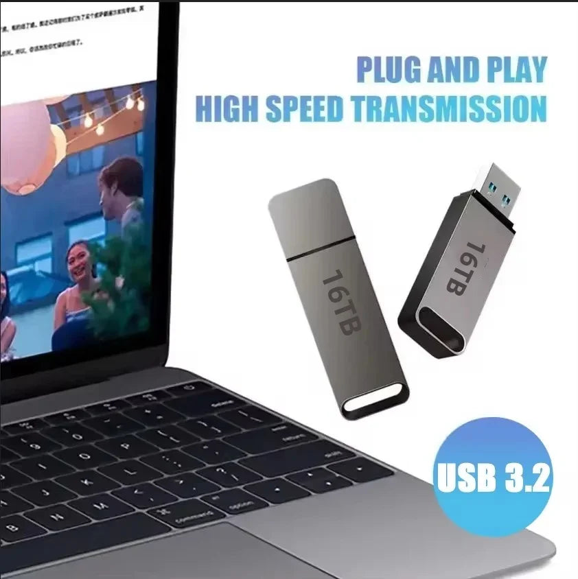Compact, portable USB 3.2 flash drive, shockproof & waterproof design for secure, on-the-go data storage.