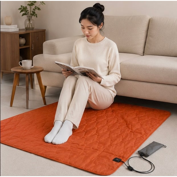 Hiking & camping heated sleeping mat, USB powered with adjustable temperature for ultimate comfort.