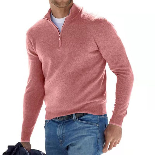 Men's long-sleeve V-Neck Pullover. A comfortable & stylish knit sweater, perfect for men's everyday casual fashion.