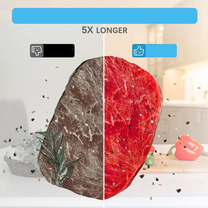 Clear reusable vacuum bags for fresh food storage, compatible with vacuum sealer, great for meal prep & pantry.