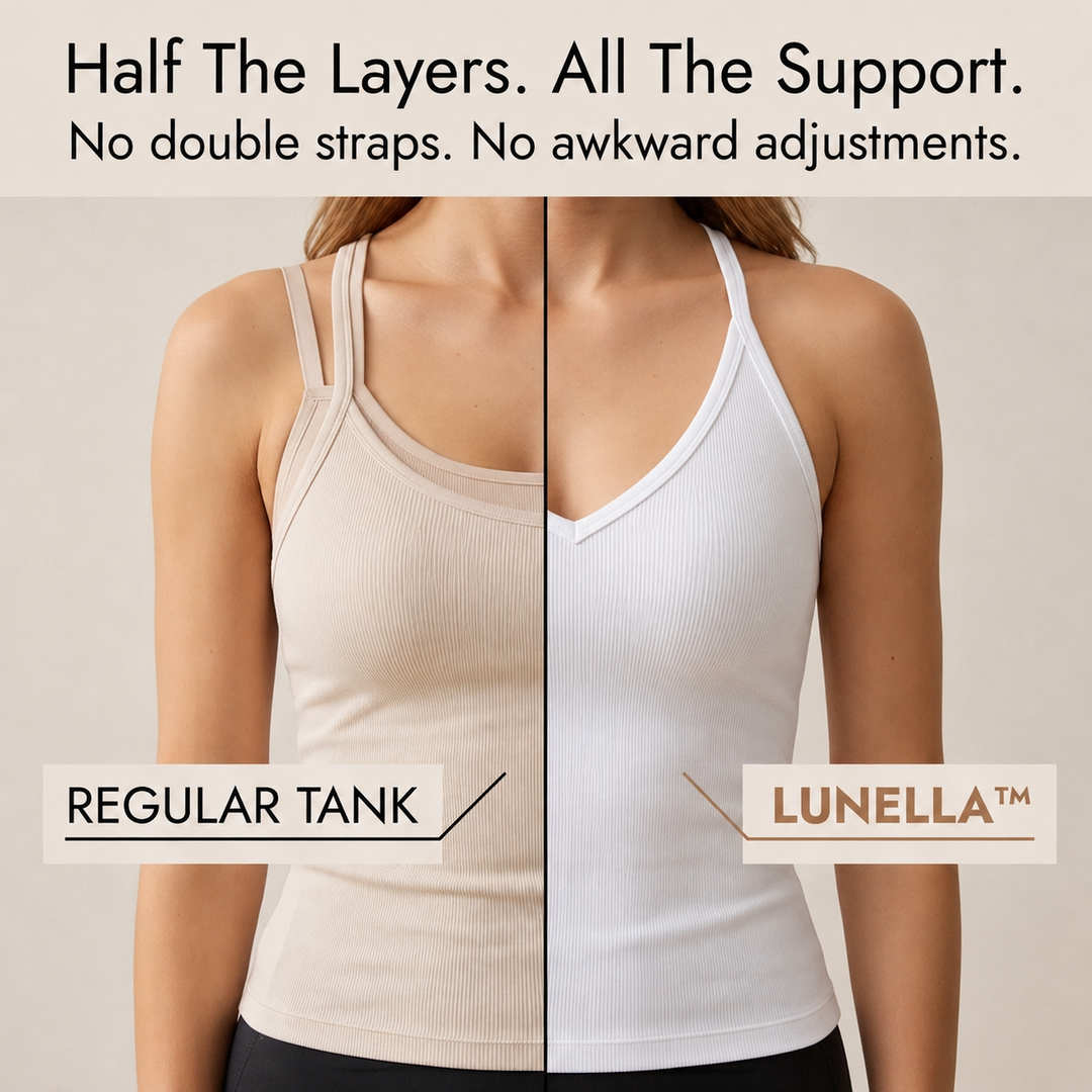 Ribbed knit halter top for women. A versatile fitted tank with integrated bra for daily outfits.
