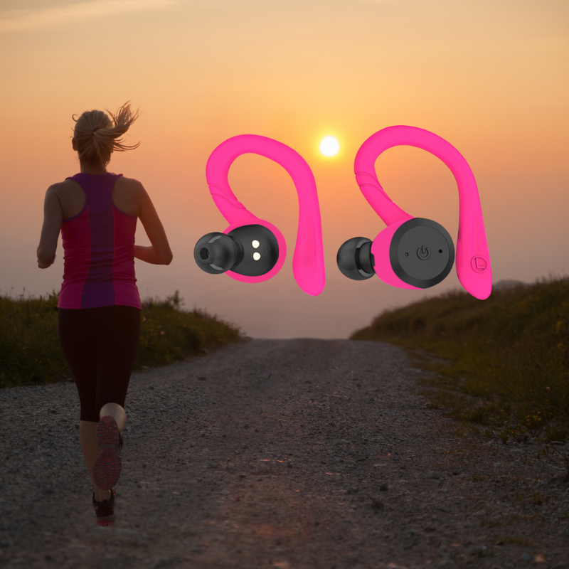 High-performance wireless Bluetooth earbuds, delivering clear audio and long 20-hour battery life.