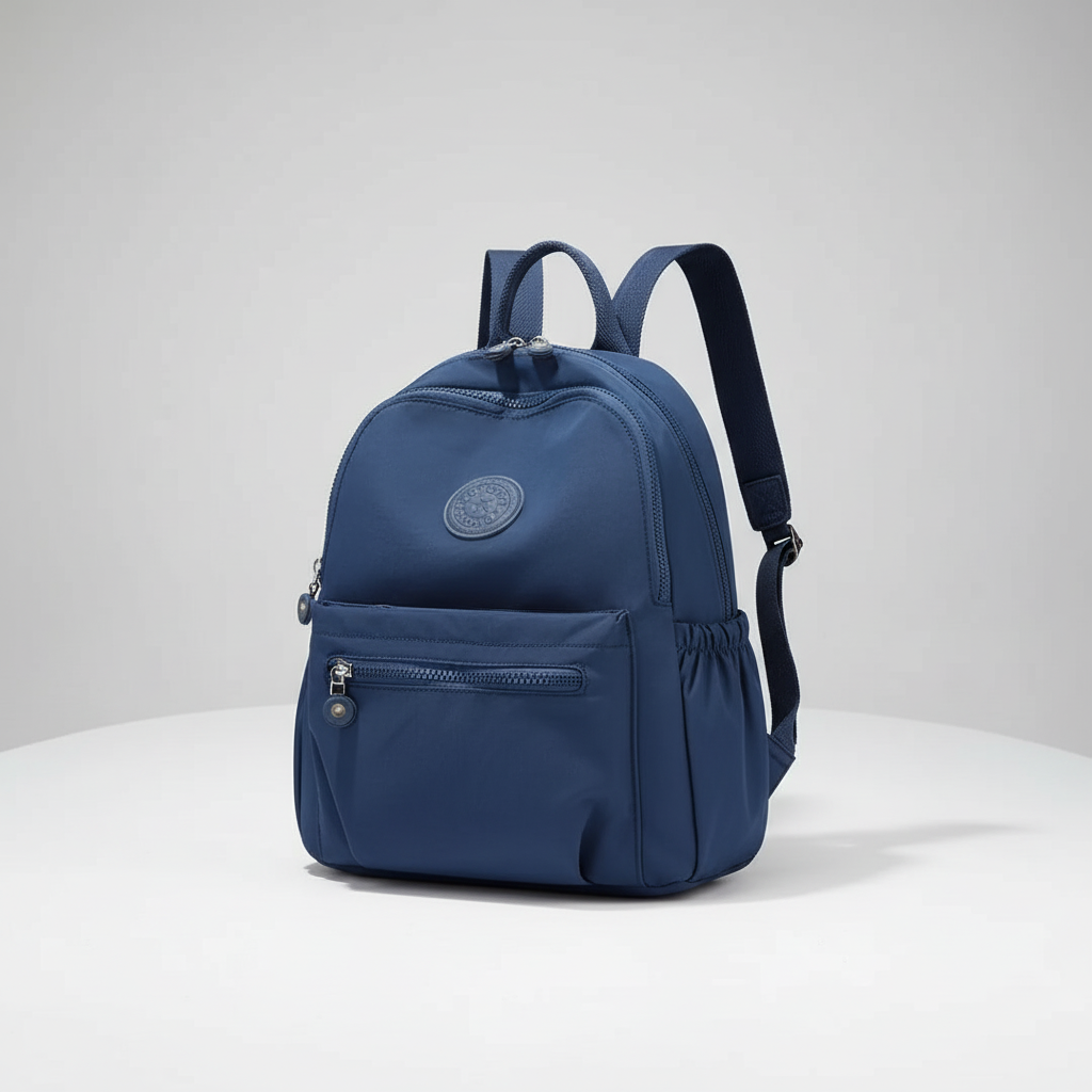 Casual unisex nylon mini backpack, stylish and practical for students or everyday necessities.