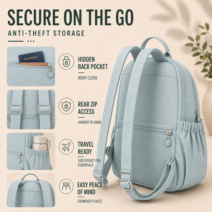 Small casual nylon mini backpack, a lightweight unisex daypack for daily essentials and quick trips.