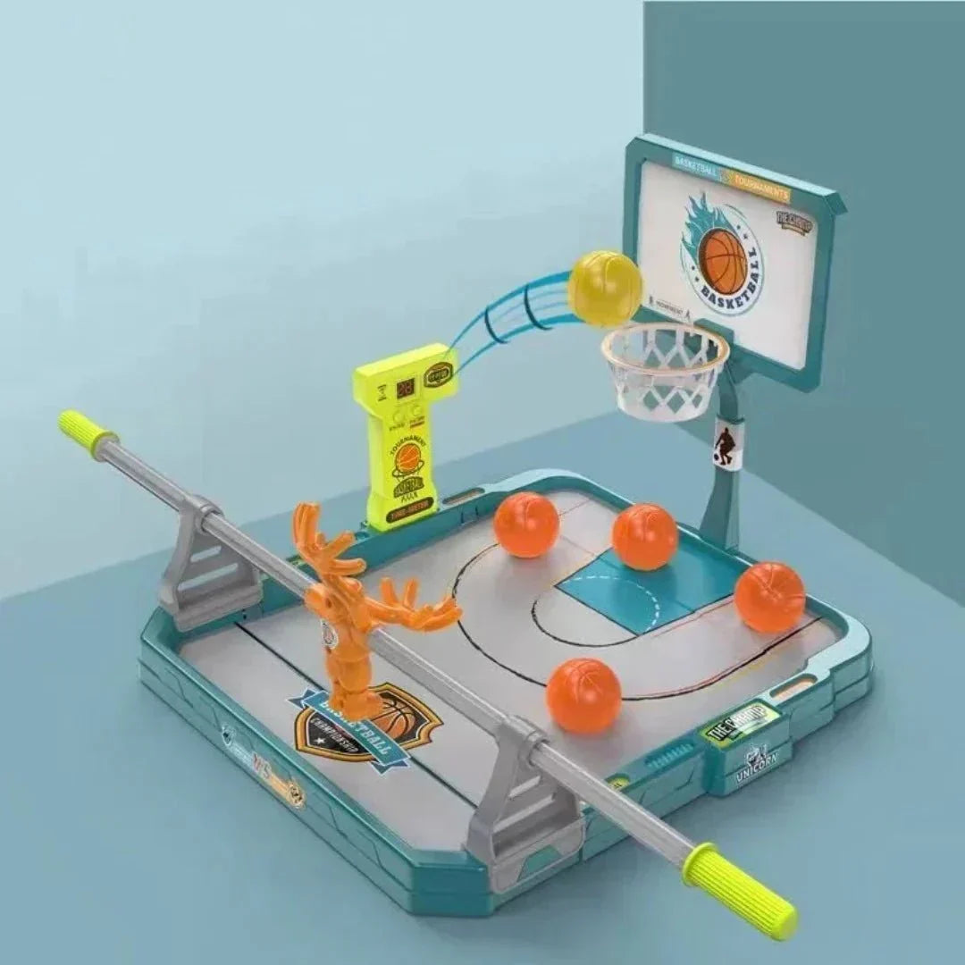 Children's mini basketball game set, improving reaction speed & hand-eye coordination for kids.