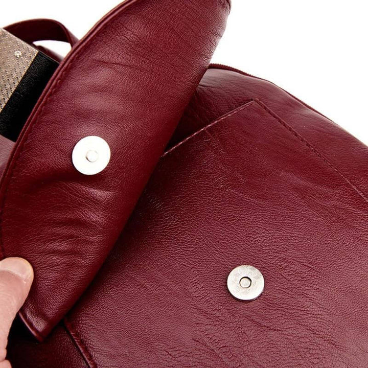 Premium quality women's water-resistant leather backpack. Secure anti-theft travel & daily bag.