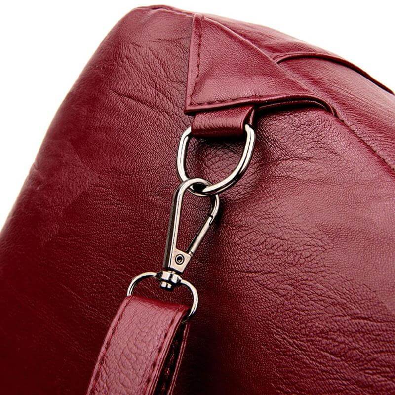 Luxury women's leather backpack, water-resistant. An anti-theft travel handbag for sophisticated style.