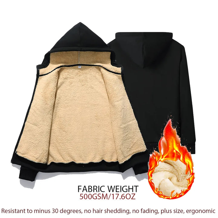 Women's warm oversized hooded jacket, excellent cozy outerwear for autumn & winter comfort.